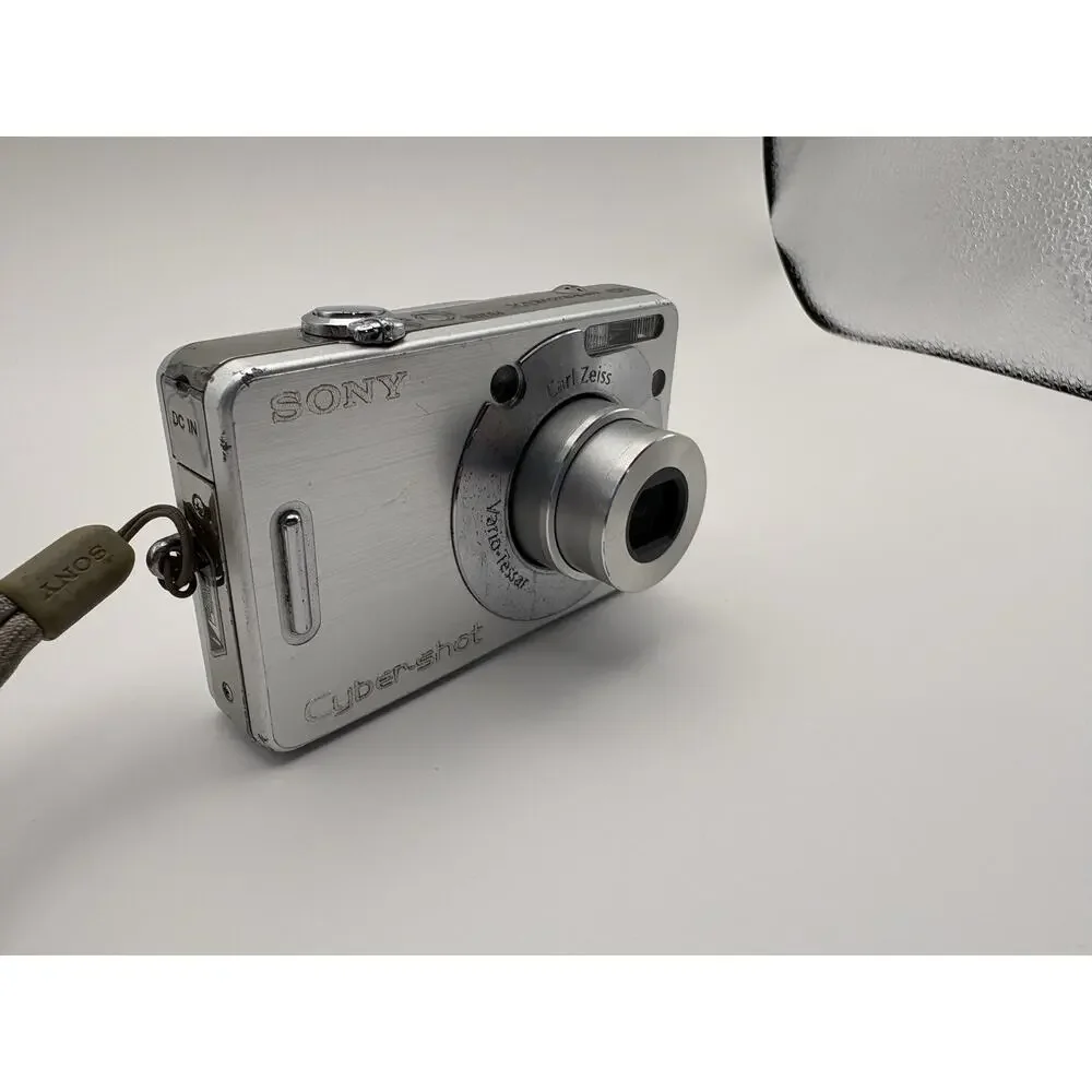 Sony Cyber-shot DSC W50 6.0MP Silver Digital Camera Bundle For Parts Not Working